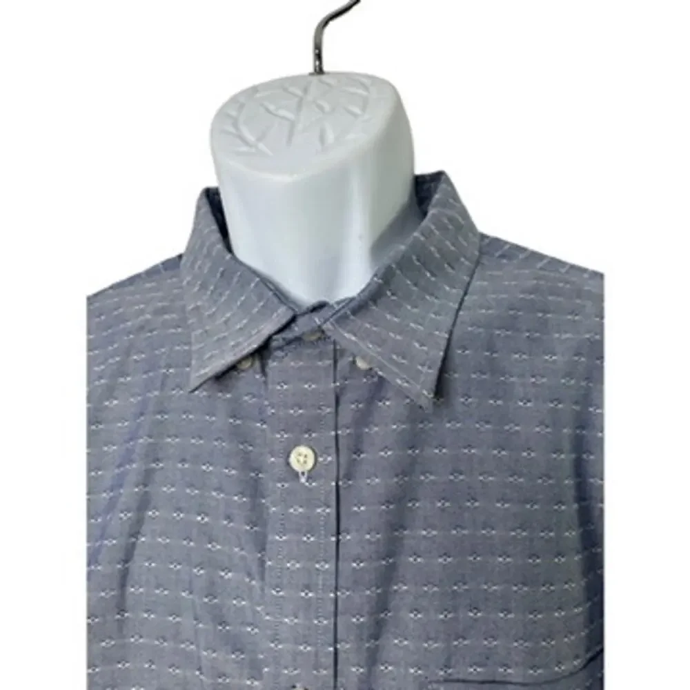Banana Republic Blue & White Long Sleeve Button Up Shirt Men's XL